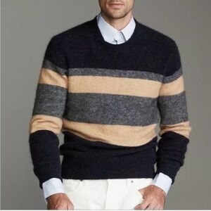 Todd Snyder Wool Alpaca Blend Colorblock Sweater Large